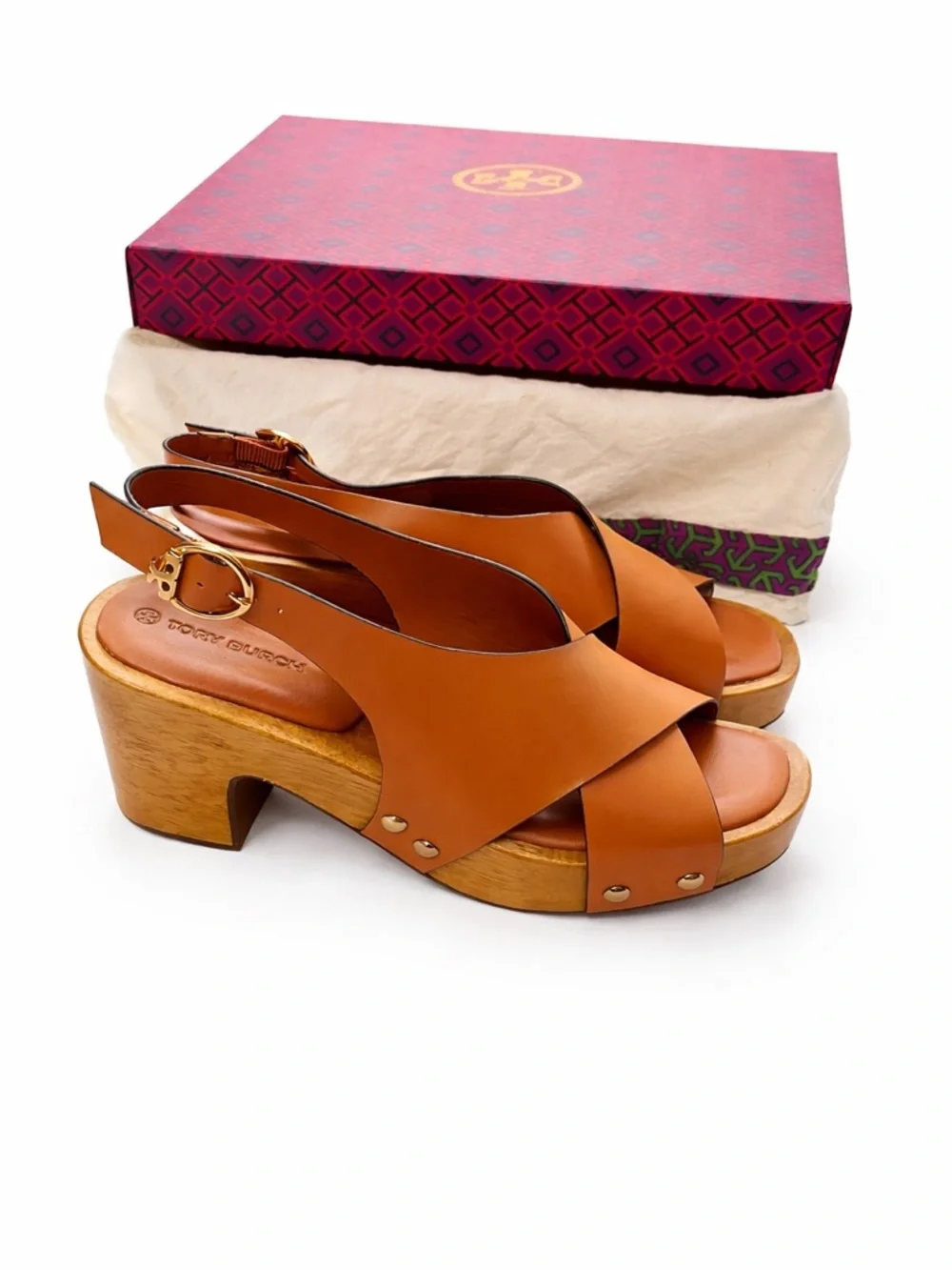 TORY BURCH Blythe Platform Slingback Sandals with Box and Dust Bag!